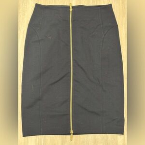 Michael Kors Black Pencil Skirt with Gold Accent